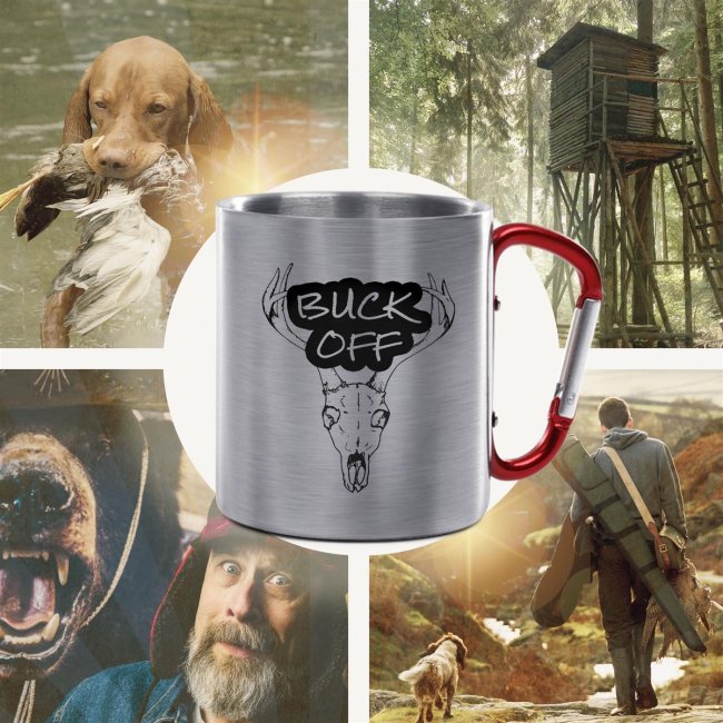 Karabiner Tasse f&uuml;r J&auml;ger - Buck Off