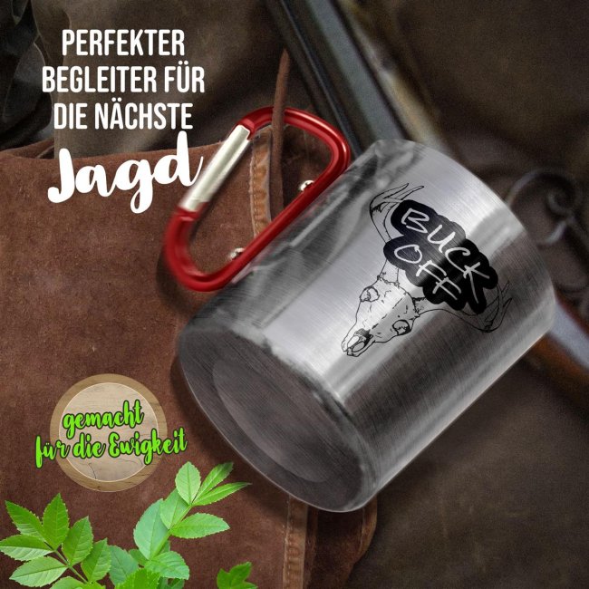 Karabiner Tasse f&uuml;r J&auml;ger - Buck Off