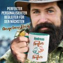 Tasse - Einmal Angler immer Angler - mit Name...