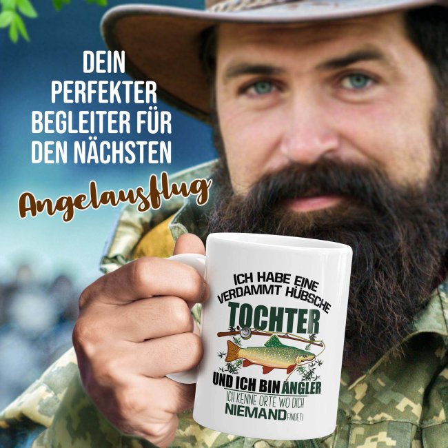 Tasse f&uuml;r Angler - Habe h&uuml;bsche Tochter