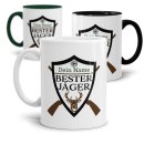 Tasse - Bester J&auml;ger mit Name personalisierbar