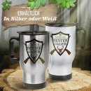 Edelstahl-Thermobecher - Bester J&auml;ger Wappen - mit...