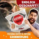 Kissen mit witzigem Spruch - mit Name - zum bestandenen...