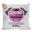 Kissen mit witzigem Spruch - Achtung F&uuml;hrerschein -...