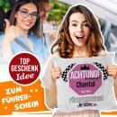 Kissen mit witzigem Spruch - Achtung F&uuml;hrerschein -...