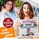 Namens-Kissen mit lustigem Spruch - F&uuml;hrerschein...