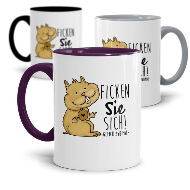 Lustige Hamster Tasse - Ficken Sie sich