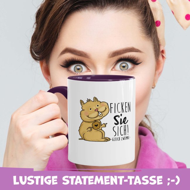 Lustige Hamster Tasse - Ficken Sie sich