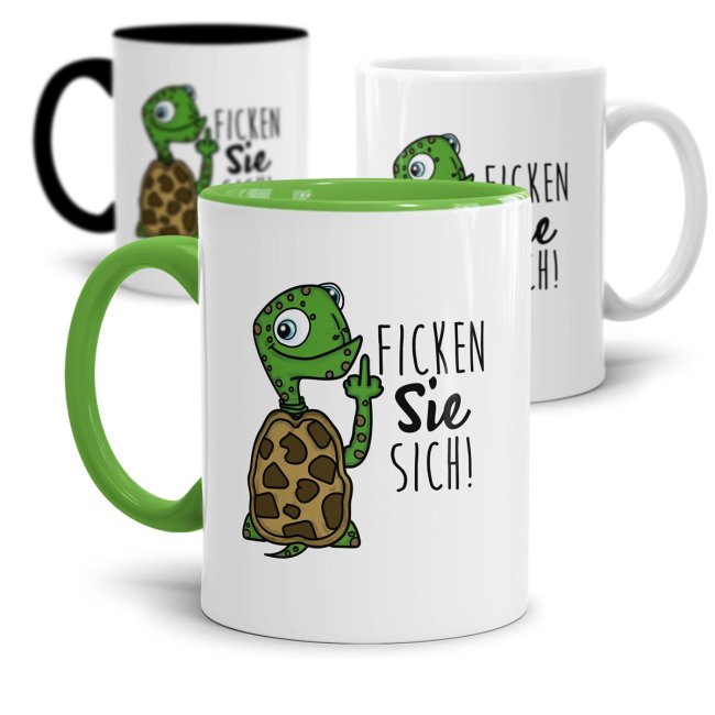 Lustige Schildi Tasse - Ficken Sie sich