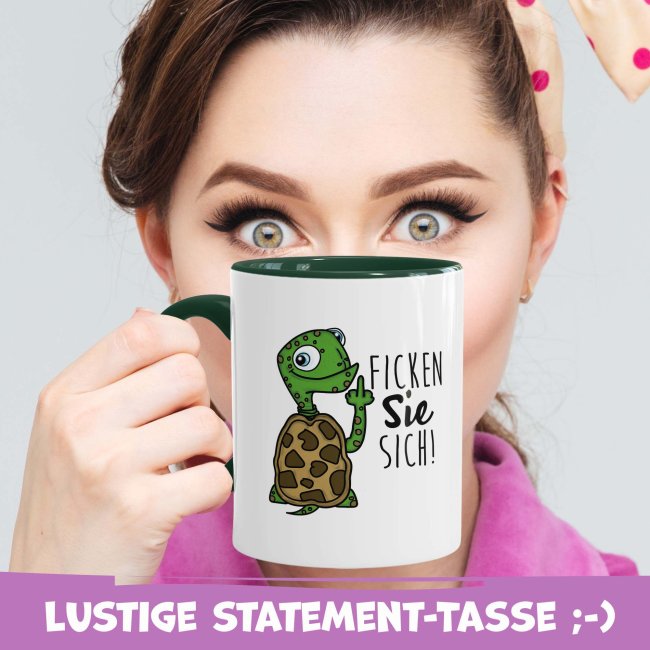 Lustige Schildi Tasse - Ficken Sie sich