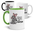 Lustige Hasen Tasse - Frohe Ostern -