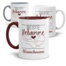 Tasse - Beste Hebamme - Silhouette - mit Name...