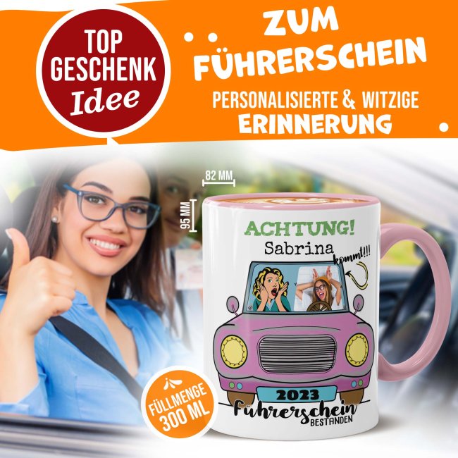 Führerschein Tasse lustig Führerschein bestanden Geschenk