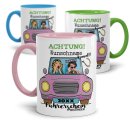 Tasse - F&uuml;hrerschein bestanden - rosa Auto - mit...