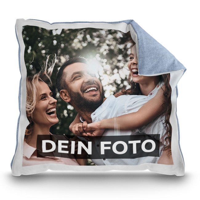 Fotokissen mit pastellfarbener R&uuml;ckseite selbst gestalten