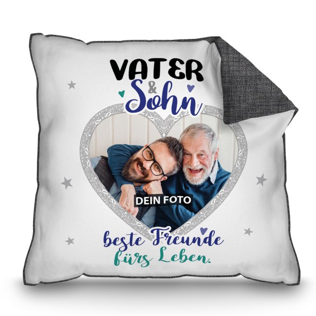 Kissen f&uuml;r Papa - Vater und Sohn - mit Foto personalisierbar