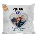 Kissen f&uuml;r Papa - Vater und Sohn - mit Foto...