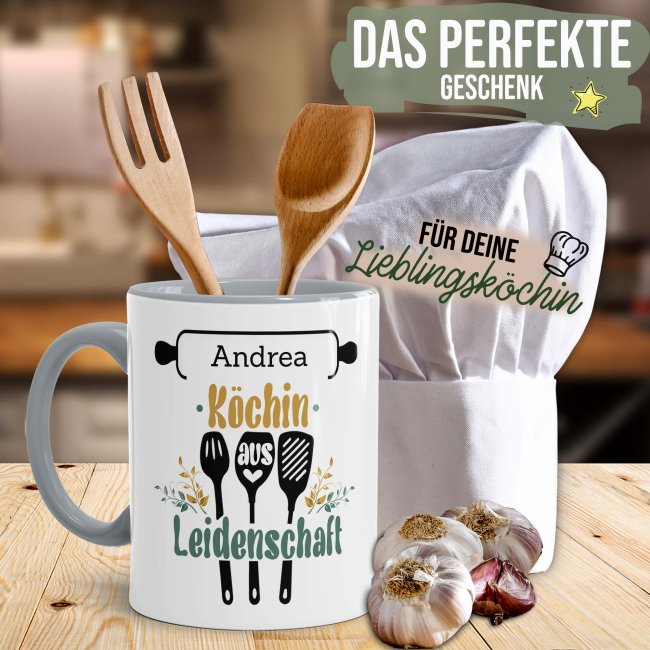 Tasse - K&ouml;chin aus Leidenschaft - mit Name personalisierbar