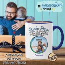 Tasse - Danke Papa - mit Name &amp; Foto gestalten