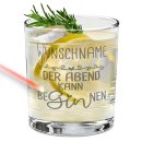 Gin-Glas - Der Abend kann beGINnen - mit Name...