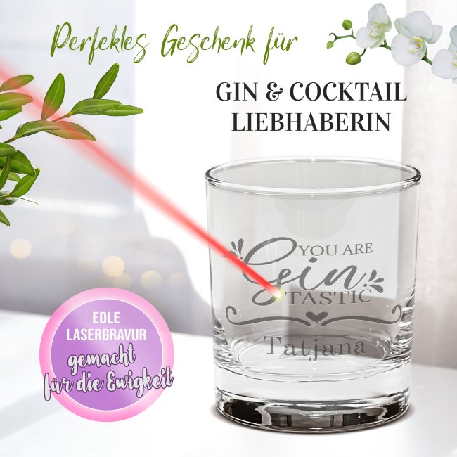 Gin-Glas - Gintastic - mit Name personalisierbar