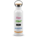 Trinkflasche mit Bambusdeckel und B&amp;uuml;gel -...