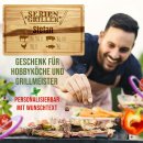 Gro&szlig;es Schneidebrett mit Gravur - Seriengriller -...