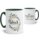 Tasse zur Konfirmation - Rosenkranz - Gl&uuml;ckwunsch -...