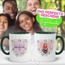 Tasse zur Jugendweihe - Herzrahmen - Alles Liebe - mit...