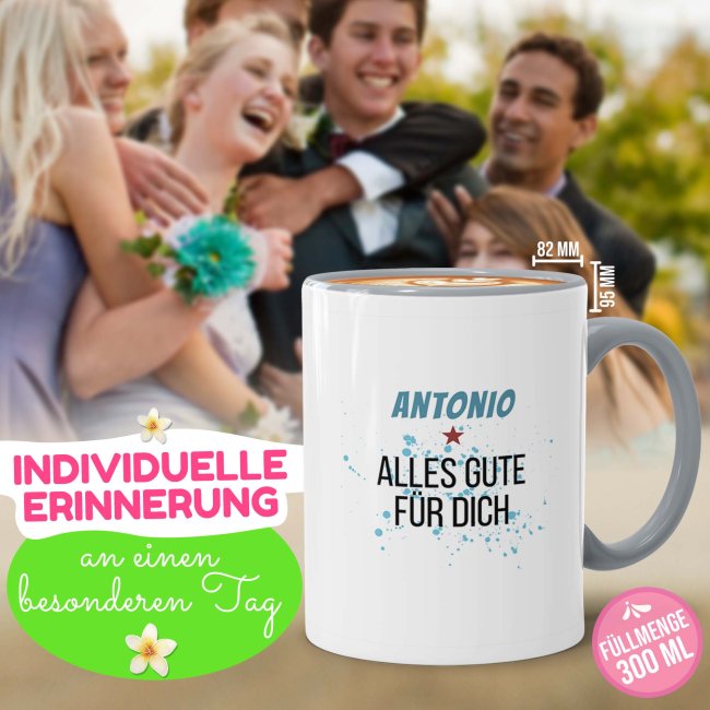 Tasse zur Jugendweihe - Turnschuhe - mit Name und Jahr personalisierbar