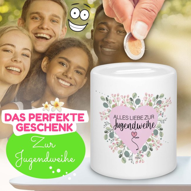 Spardose zur Jugendweihe - mit Foto personalisierbar