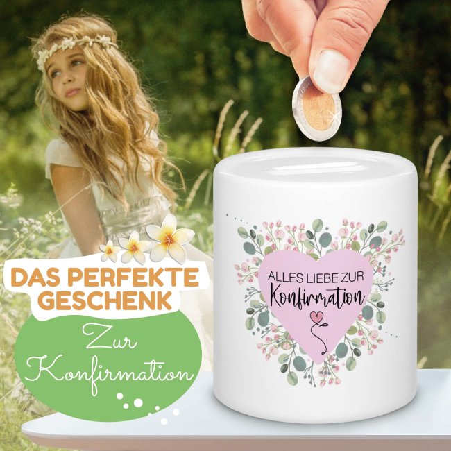 Spardose zur Konfirmation - mit Foto personalisierbar