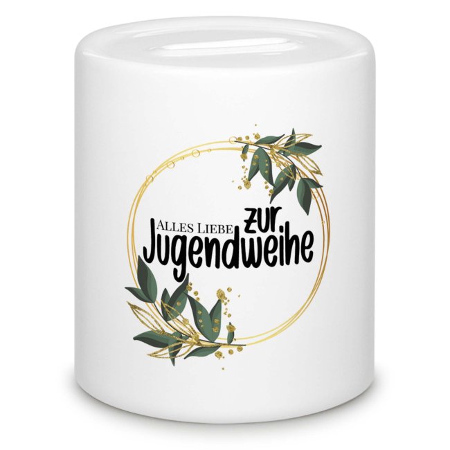 Spardose zur Jugendweihe - Alles Liebe - mit Name personalisierbar