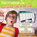 Abwischbarer Stundenplan - Metallschild magnetisch inkl....