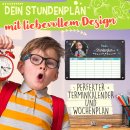 Abwischbarer Stundenplan - Metallschild magnetisch inkl....