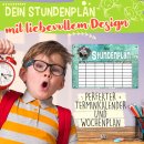 Abwischbarer Stundenplan - Metallschild magnetisch inkl....