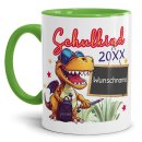 Tasse zur Einschulung - Dino - Schulkind - mit Jahr und...