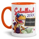 Tasse zur Einschulung - Dino - Schulkind - mit Jahr und...