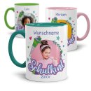 Tasse zur Einschulung - Schulkind Rosa - mit Foto, Jahr...