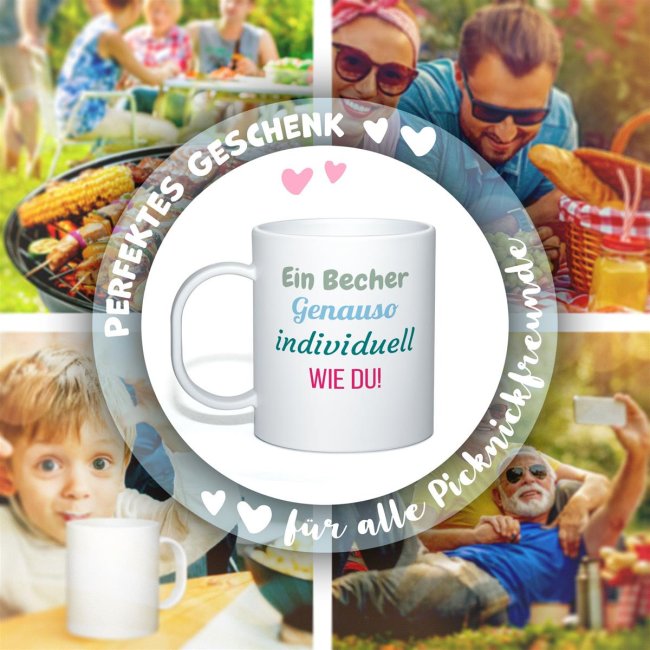 Kunststofftasse mit Wunschtext - Bpa-frei