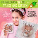 Geschenk-Set zur Einschulung - Flauschkissen wei&szlig;...