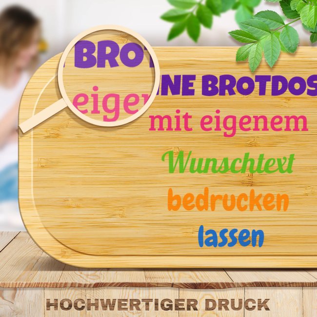 Brotdose mit Wunschtext selbst gestalten - 600 ml