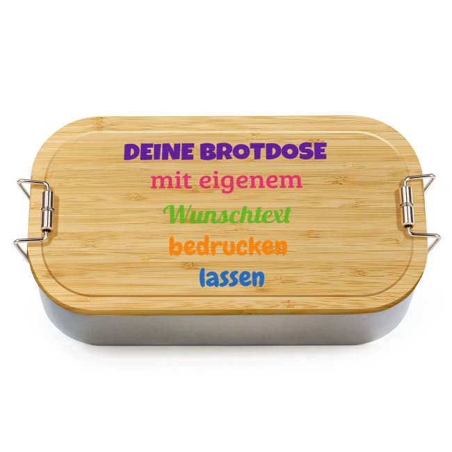 Brotdose mit Wunschtext selbst gestalten - 600 ml