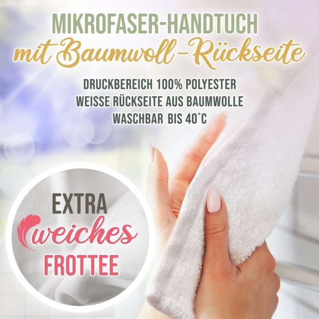 Handtuch mit Foto - 100 x 50 cm - Hochformat - zum selbst Gestalten