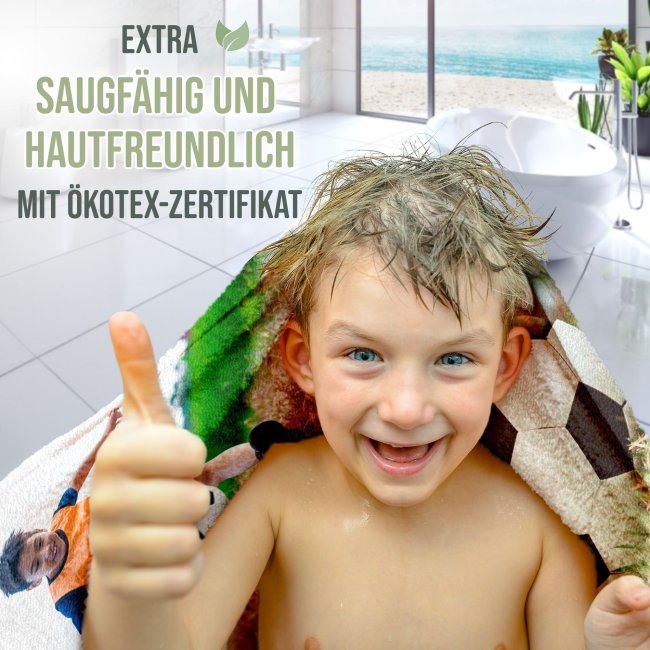 Handtuch mit Foto - 100 x 50 cm - Hochformat - zum selbst Gestalten