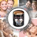 Schwarze Tasse mit Foto - Weltliebste Frau