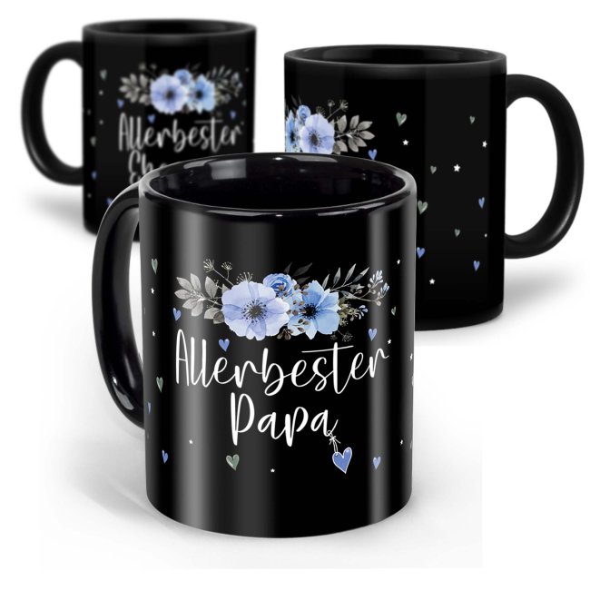 Schwarze Tasse - Allerbester - M&auml;nnliche Form