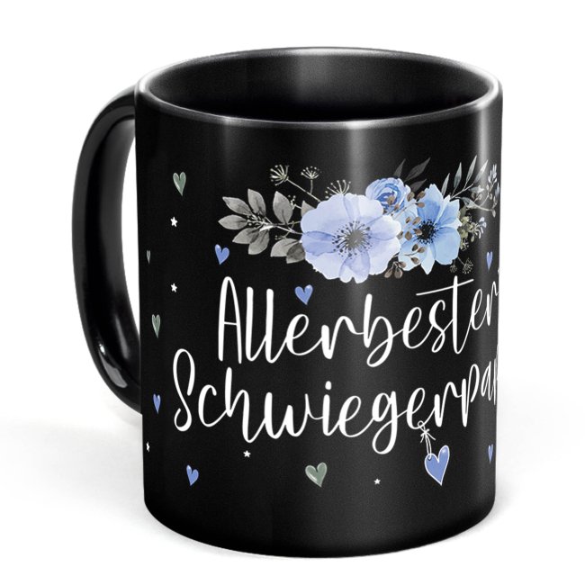 Schwarze Tasse - Allerbester - M&auml;nnliche Form