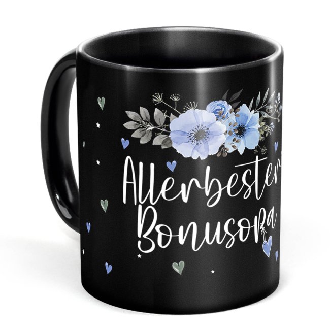 Schwarze Tasse f&uuml;r den allerbesten Bonusopa