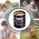 Schwarze Tasse f&uuml;r den allerbesten Bruder